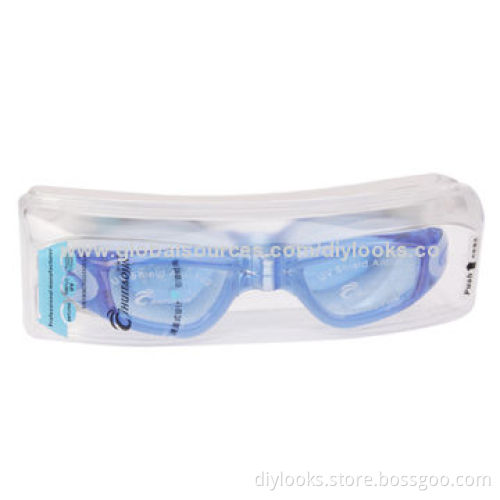 UV Shield Anti-fog Swimming Goggles with Ear Plug, Blue